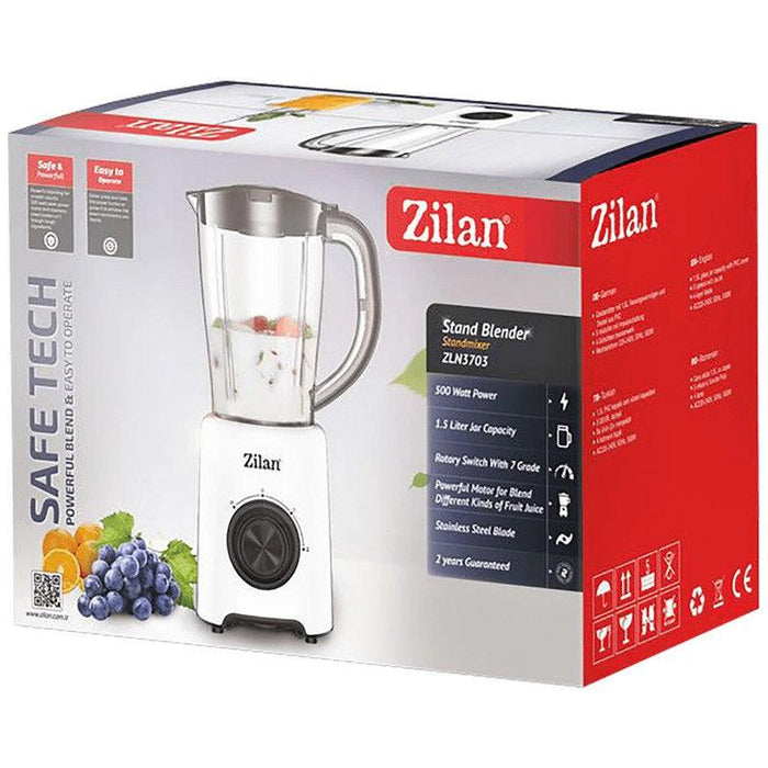 Zilan Blender, zapremina 1.5 lit, 500 W, beli - ZLN3703