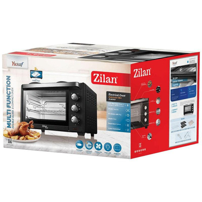 Zilan Mini pećnica sa grilom, 28 l, 3200 W, crna - ZLN0997