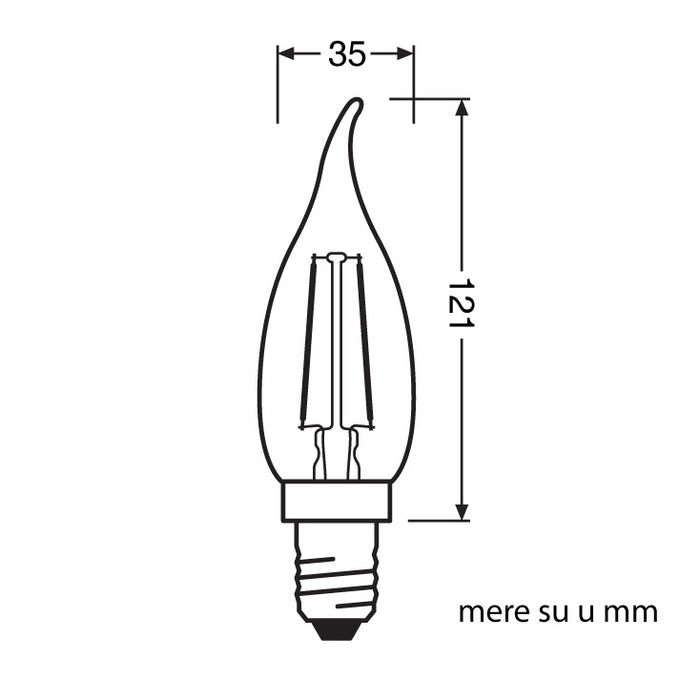 LED filament sijalica toplo bela 2.5W OSRAM