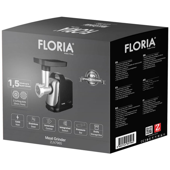 Floria Mašina za mlevenje mesa, snaga 1300 W - ZLN7965