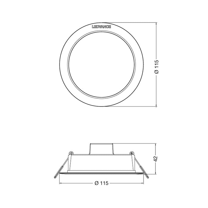 LEDVANCE LED ugradna panel lampa 8W