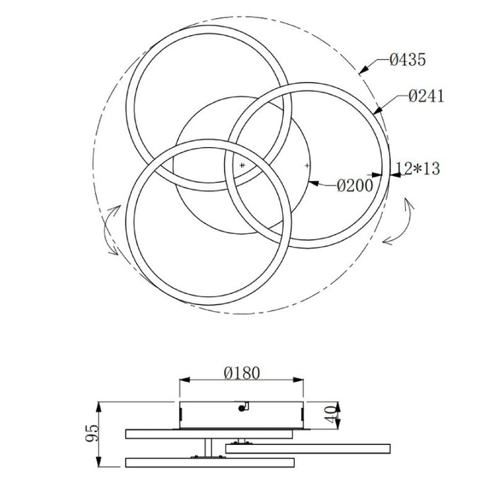 LED PLAFONJERA CIRCLE 27W R62823131 BELA