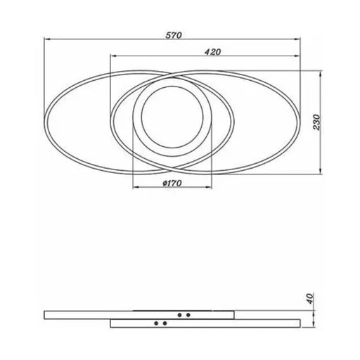 LED PLAFONJERA GALAXY 28W R62991142 ANTRACIT