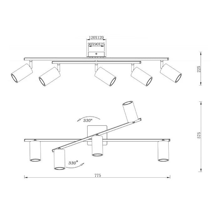 SPOT LAMPA MARLEY 5XGU10 612400504