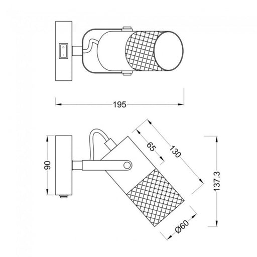 SPOT LAMPA TOSH 1xE14 804370134