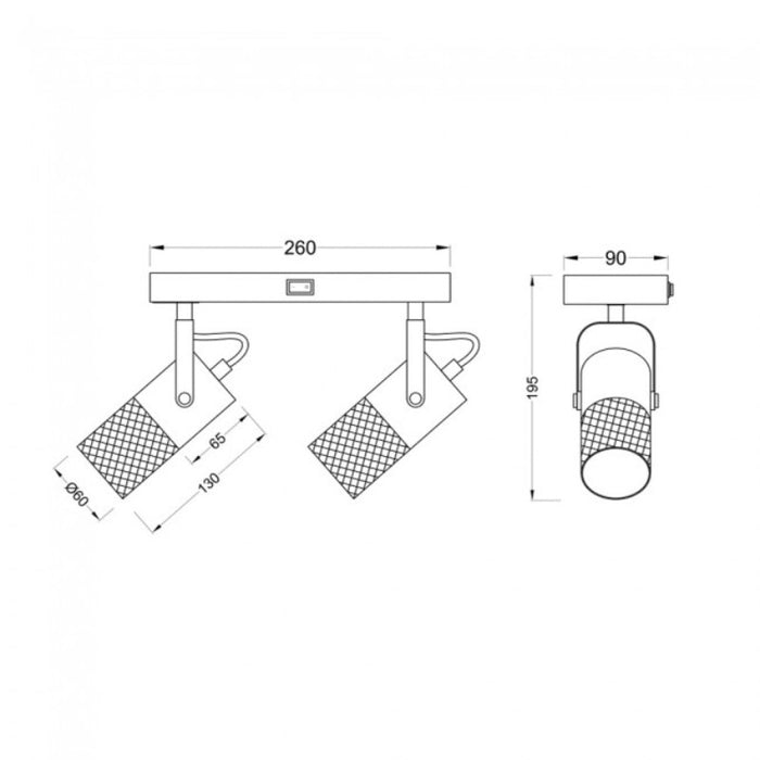 SPOT LAMPA TOSH 2xE14 804370232