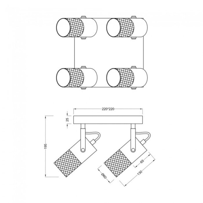 SPOT LAMPA TOSH 4xE14 804300432