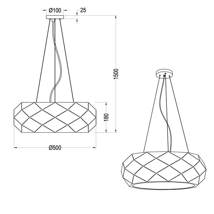 Visilica ZANDOR 3xE27 bela 303500331