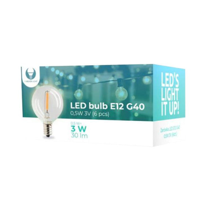 Set 6 kom. toplo belih LED sijalica E12