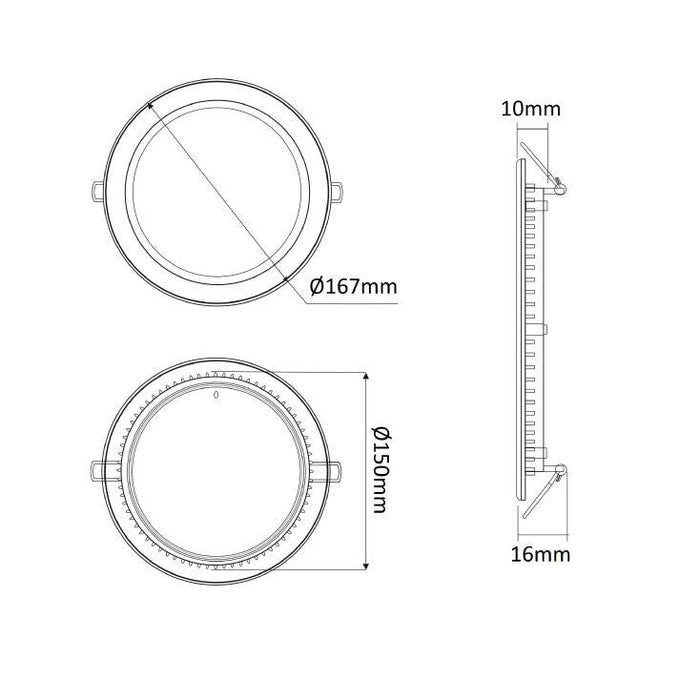 LED ugradna panel lampa 12W hladno bela