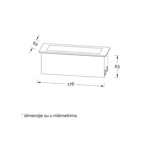 Ugradna zidna LED lampa 6.5W