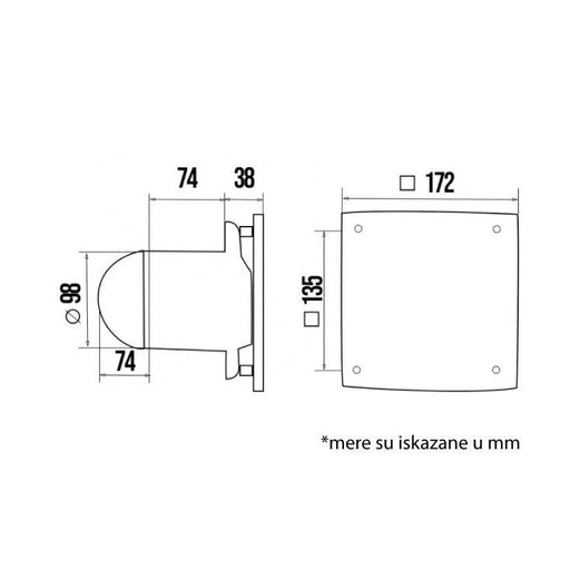 Izduvni ventilator 100mm