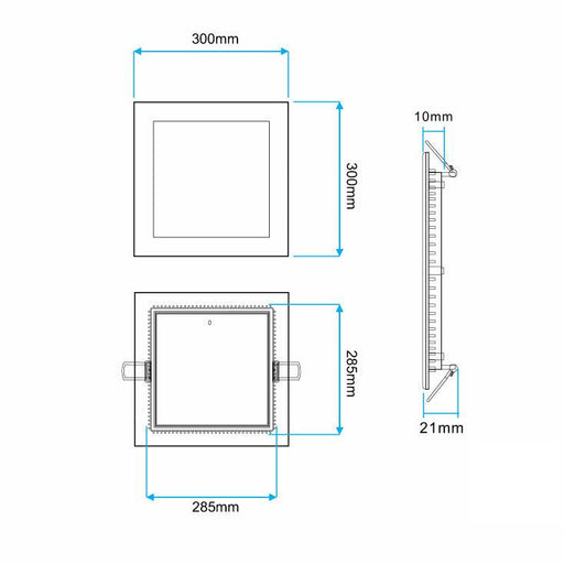 LED ugradna panel lampa 24W dnevno svetlo