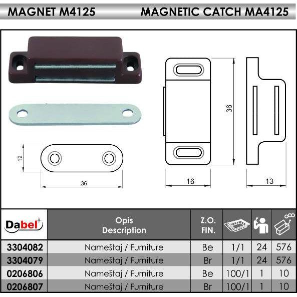 MAGNET ZA NAMEŠTAJ M4125/ 3kg (4kom.)