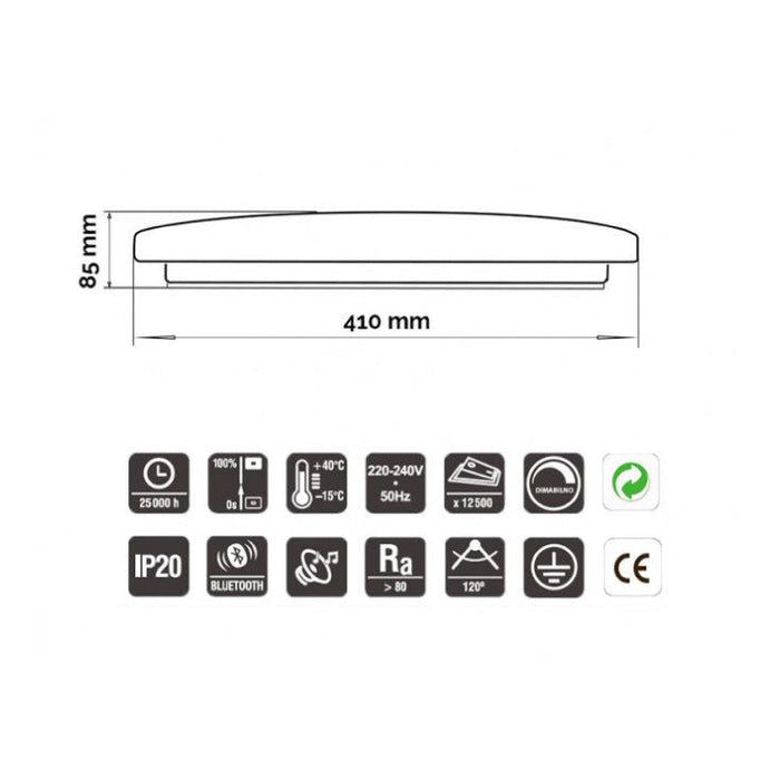 LED plafonjera 24W RGB BT