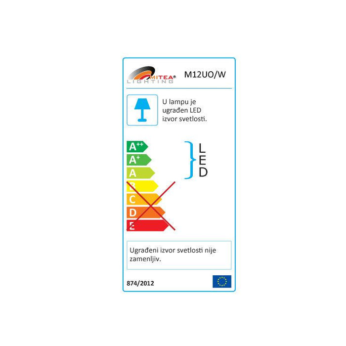 LED ugradna panel lampa 12W hladno bela