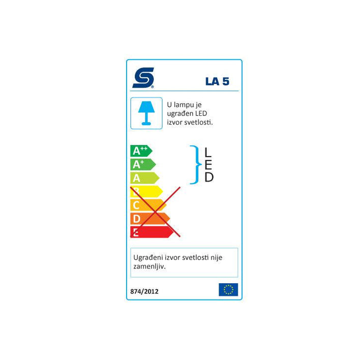 Stona LED lampa sa satom